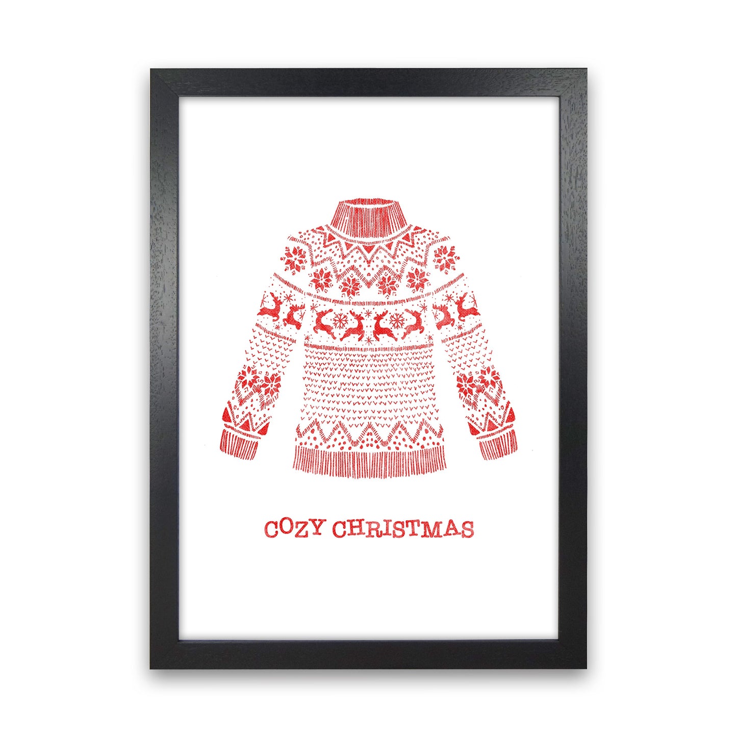 Gemütlicher Weihnachts-Kunstdruck