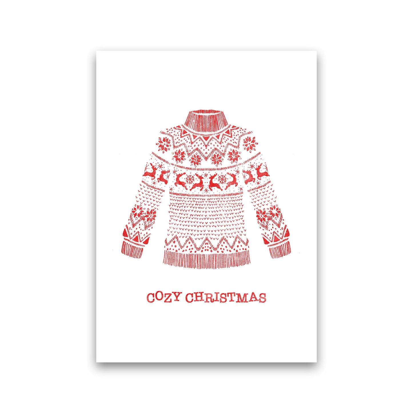 Gemütlicher Weihnachts-Kunstdruck