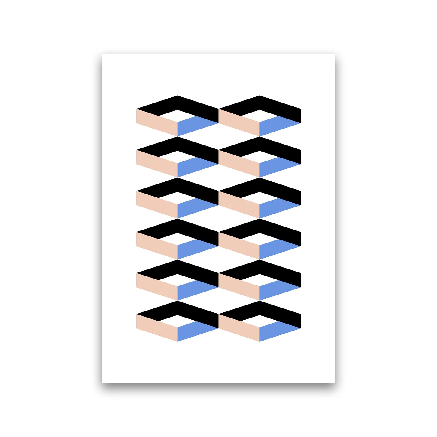 Cubes Geometrische Kunstdruck