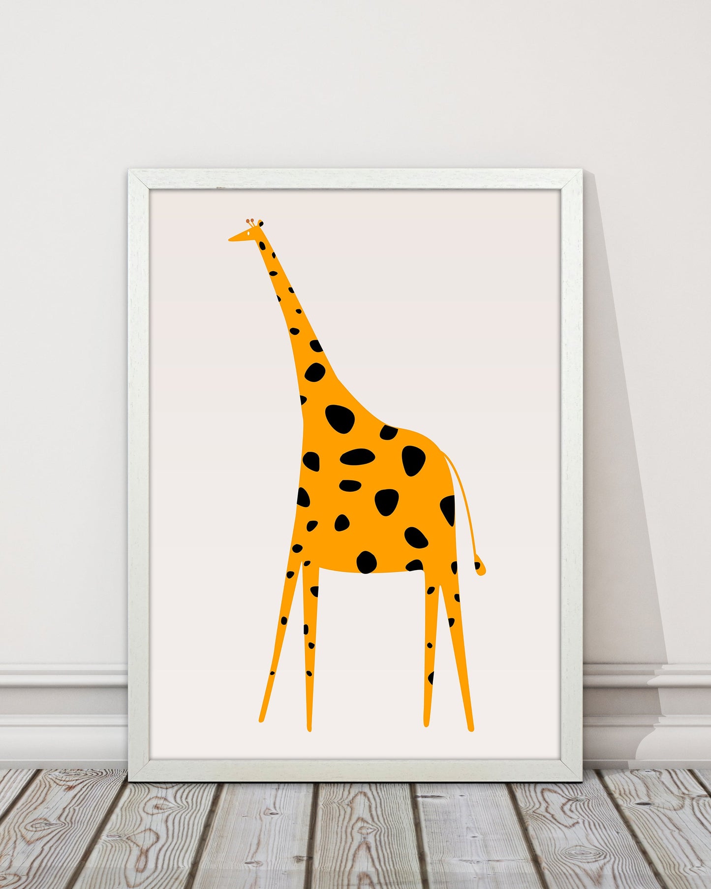 Niedlicher Giraffe Kinderzimmer Kunstdruck