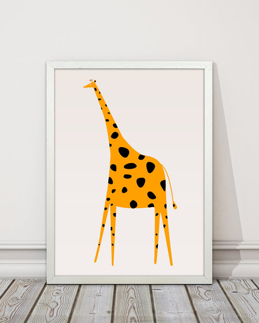 Niedlicher Giraffe Kinderzimmer Kunstdruck