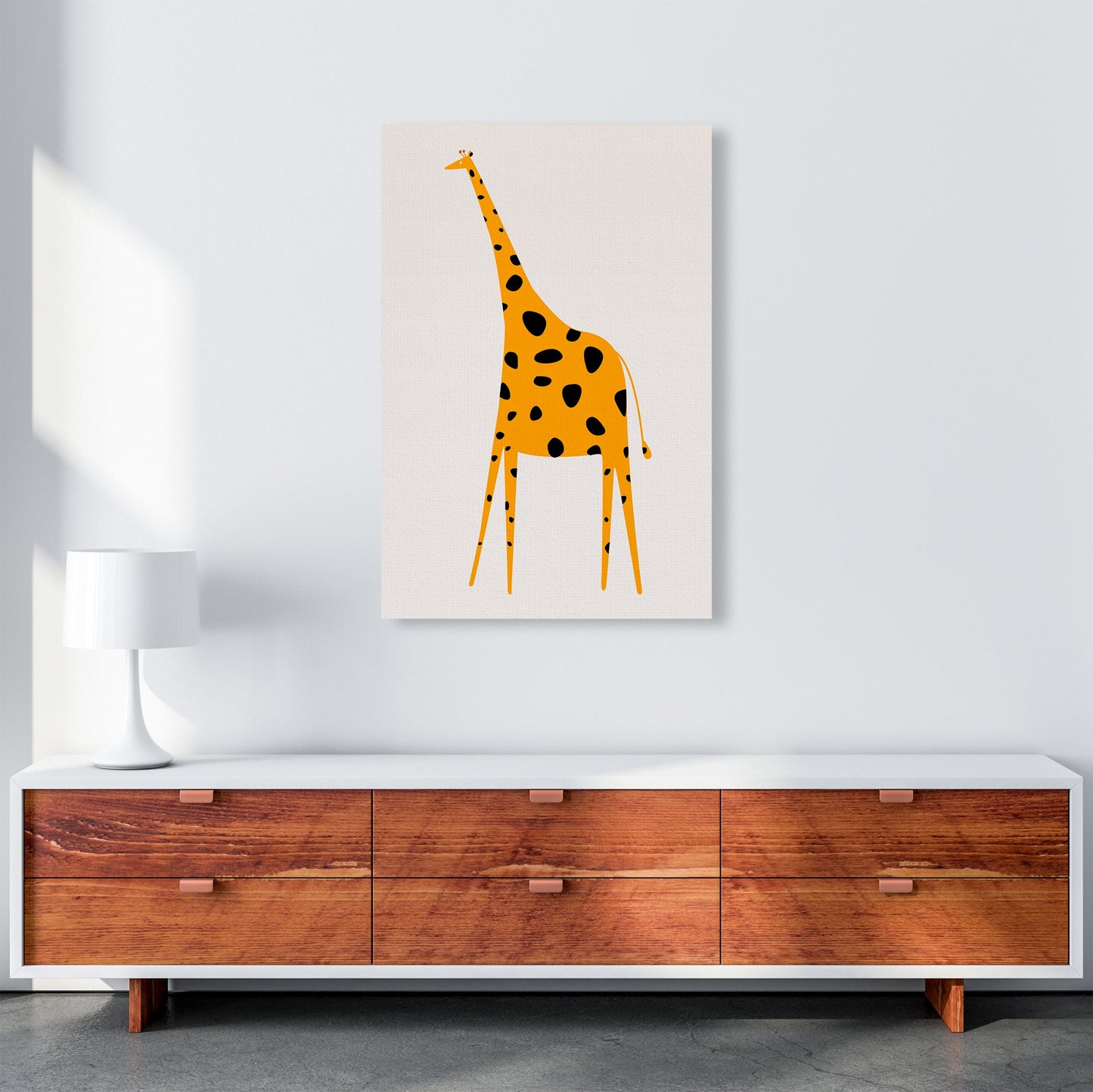 Niedlicher Giraffe Kinderzimmer Kunstdruck