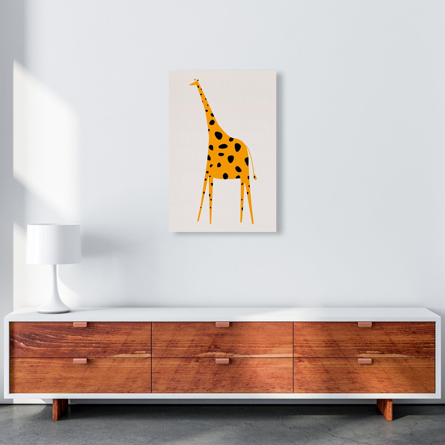 Niedlicher Giraffe Kinderzimmer Kunstdruck