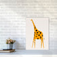 Niedlicher Giraffe Kinderzimmer Kunstdruck