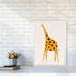 Niedlicher Giraffe Kinderzimmer Kunstdruck