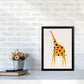 Niedlicher Giraffe Kinderzimmer Kunstdruck