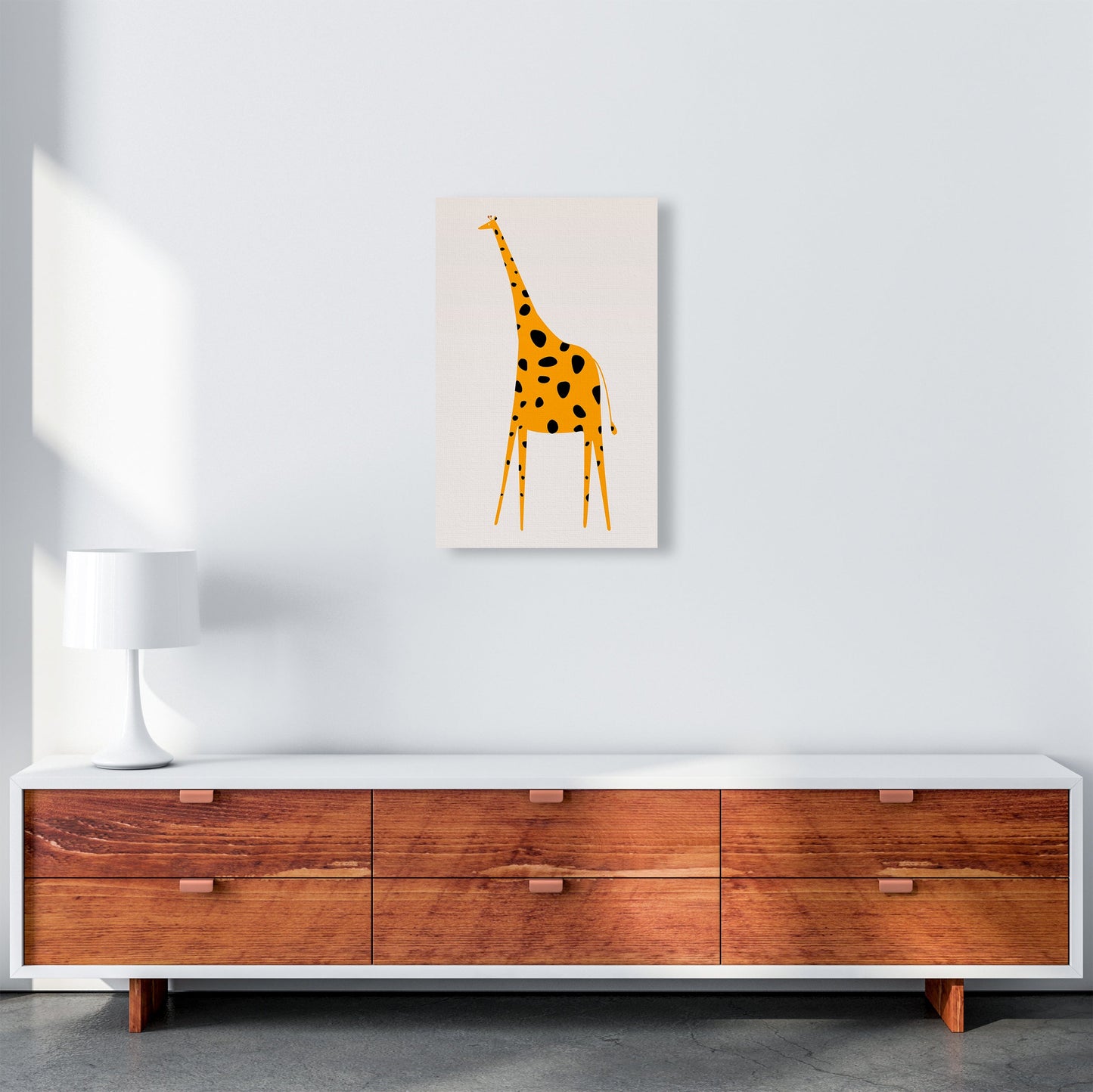 Niedlicher Giraffe Kinderzimmer Kunstdruck