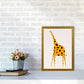 Niedlicher Giraffe Kinderzimmer Kunstdruck