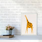 Niedlicher Giraffe Kinderzimmer Kunstdruck