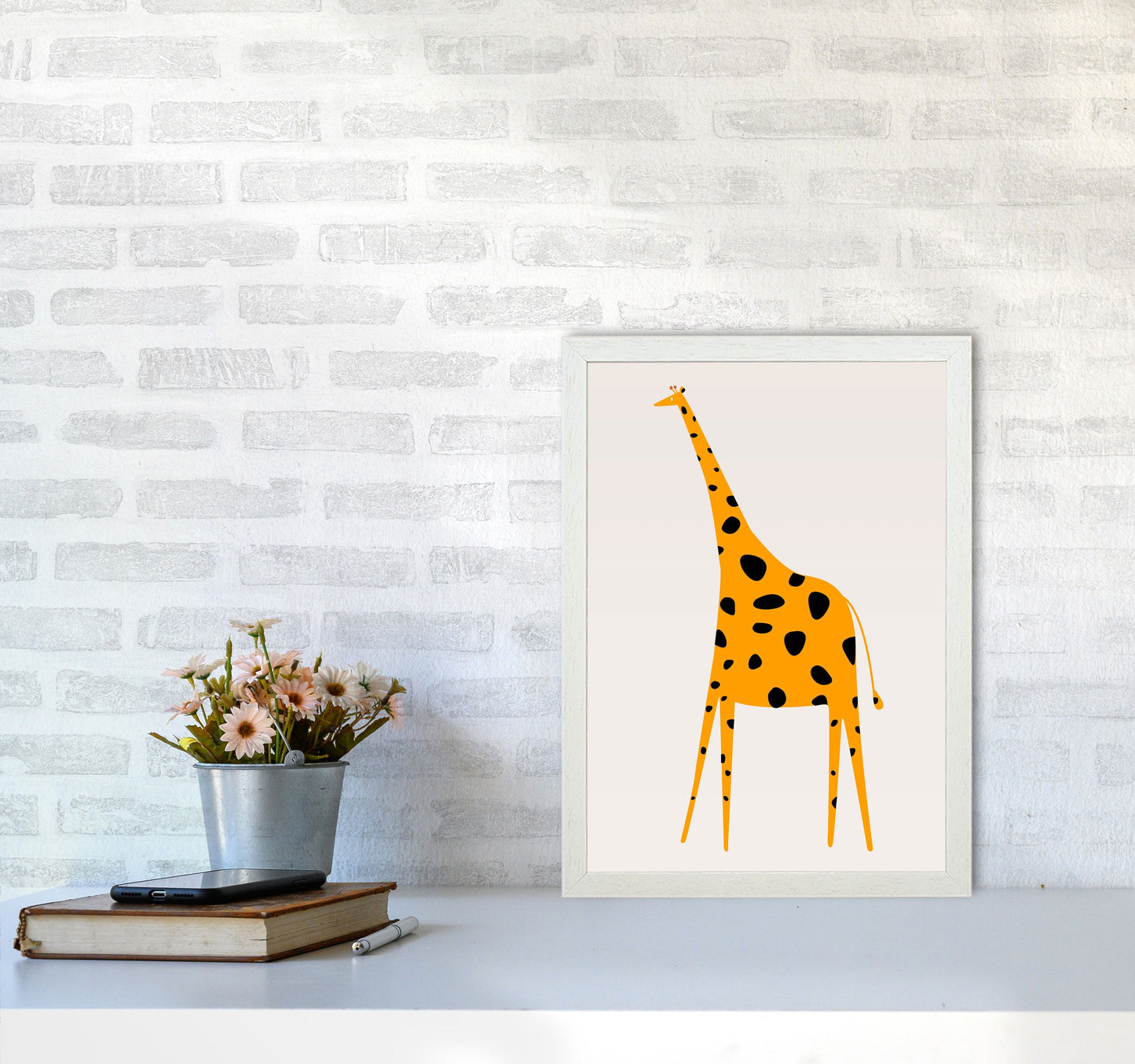 Niedlicher Giraffe Kinderzimmer Kunstdruck