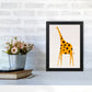Niedlicher Giraffe Kinderzimmer Kunstdruck