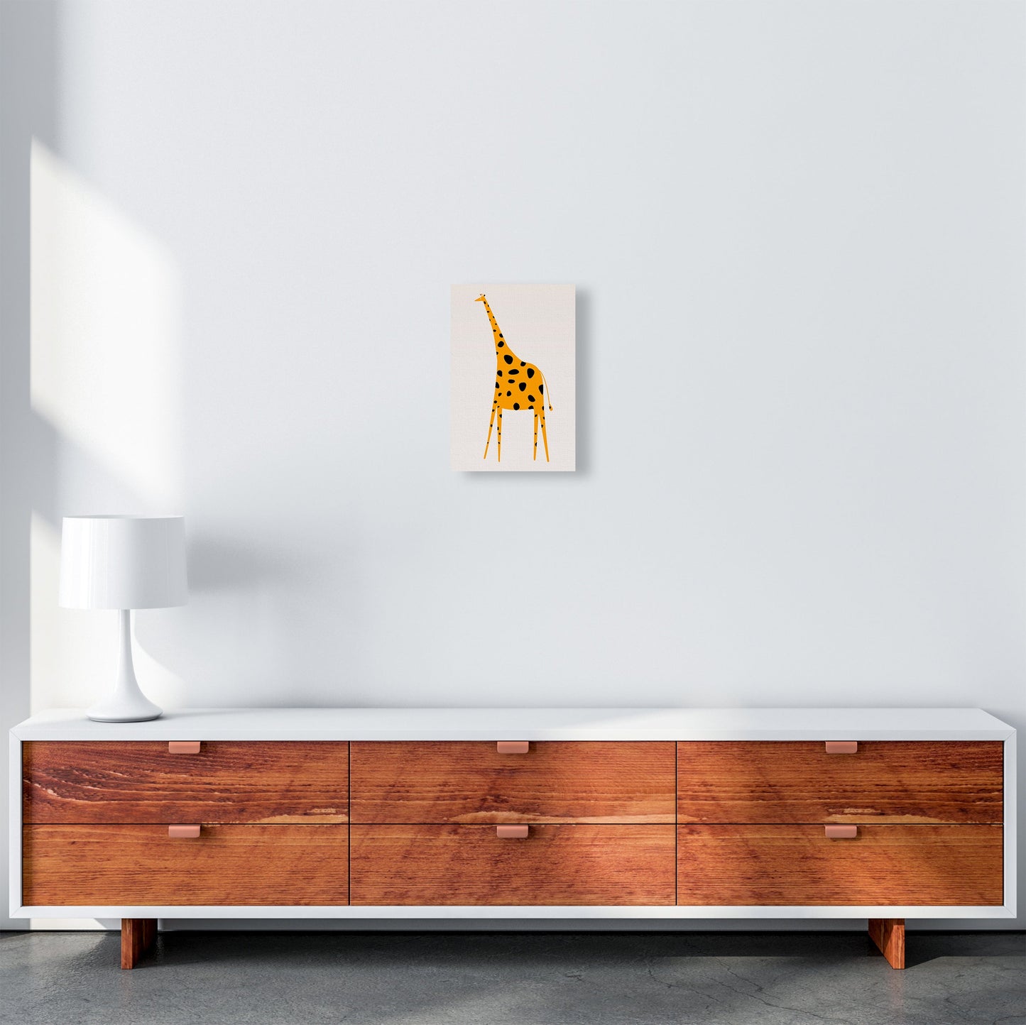 Niedlicher Giraffe Kinderzimmer Kunstdruck