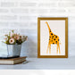 Niedlicher Giraffe Kinderzimmer Kunstdruck