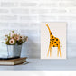 Niedlicher Giraffe Kinderzimmer Kunstdruck