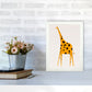 Niedlicher Giraffe Kinderzimmer Kunstdruck