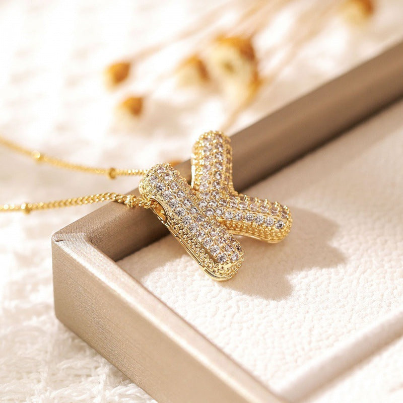 Frendorf | Alphabet-Diamant-Anhänger-Halskette