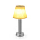 Kabellose Led-Tischlampe Aus Metall Mit Seide
