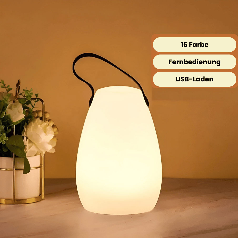 Frendorf | Kabellose LED Tischlampe | Tragbare Wasserdichte Leuchte