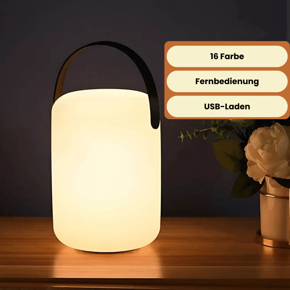 Frendorf | Kabellose LED Tischlampe | Tragbare Wasserdichte Leuchte