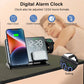 Frendorf | 3-in-1 Schnellladestation | Premium Wireless Fast Charging Dockingstation mit Wecker | für Apple iPhone, Watch & AirPods