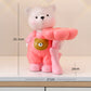 Kawaii Bär Blumenblatt Tablett Statue Tieraufbewahrungstablett Skulptur Ornamente Veranda Schlüssel Aufbewahrung Regal Schreibtisch Büro Wohnkultur