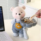 Kawaii Bär Blumenblatt Tablett Statue Tieraufbewahrungstablett Skulptur Ornamente Veranda Schlüssel Aufbewahrung Regal Schreibtisch Büro Wohnkultur