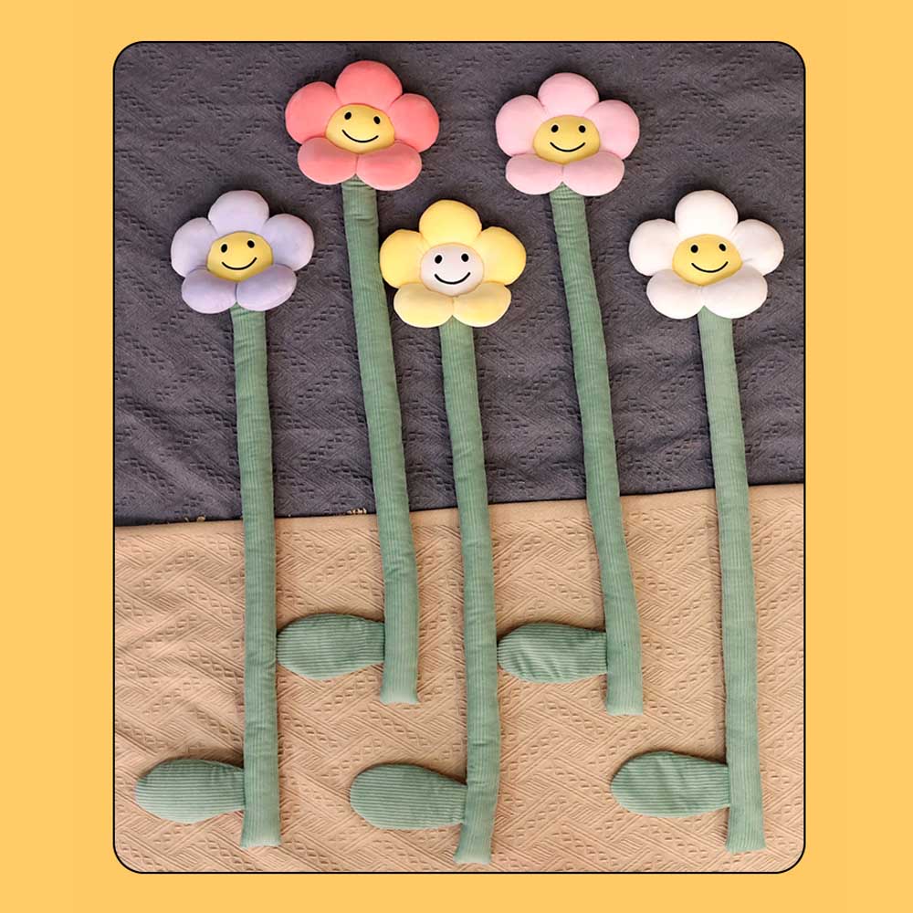 Frendorf | BlossomSmiles - Plüsch-blütenförmiger Smiley-Vorhangbinder