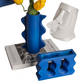 Klein Blaue Geometrische Keramikvase Wohnkultur Wohnzimmer Esszimmer Tisch Blumenarrangement Hotel Kunst Dekorationsvase Ornament
