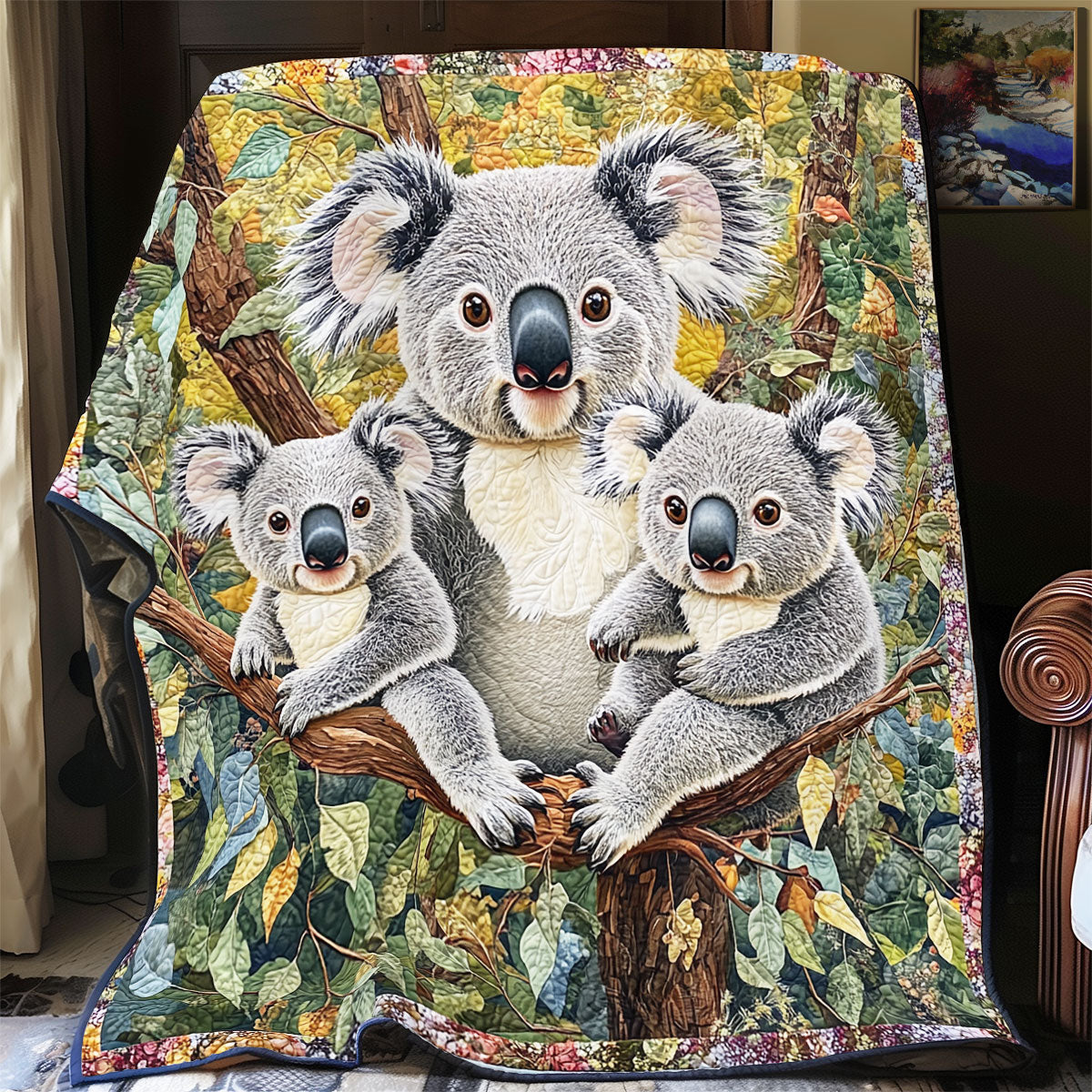 Koala Familie Steppdecke