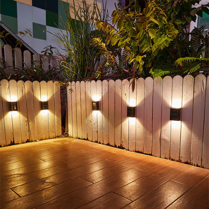 Frendorf | SunAura Deluxe Kabellose LED Solar Wandleuchten | Wetterfest | Außenbeleuchtung für Garten und Terrasse