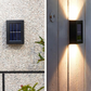 Drahtlose LED Solar Wandleuchten Deluxe | Effiziente und Kostenersparnis Außenbeleuchtung