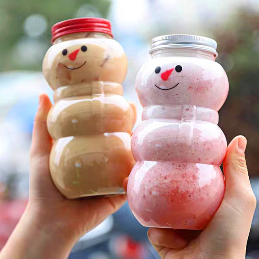 Frendorf | 10 Stück Weihnachts-Schneemann-Flaschen mit Deckel