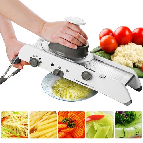 Frendorf | Mandoline Gemüseschneider – Professionelle Reibe mit Einstellbare 304 Edelstahl Klingen