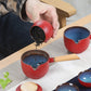 Kung Fu Outdoor TEA SET Einfaches antikes Keramikstraßen-Schatz-Seitenhandgriff-Topf Tragbares Reise-Teeset Ofenwechsel Kung Fu Outdoor