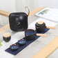 Kung Fu Outdoor TEA SET Einfaches antikes Keramikstraßen-Schatz-Seitenhandgriff-Topf Tragbares Reise-Teeset Ofenwechsel Kung Fu Outdoor