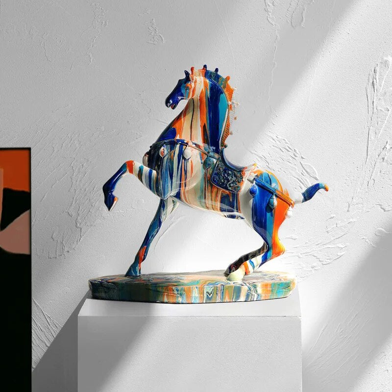 Kunst Bunte Stier-Skulptur