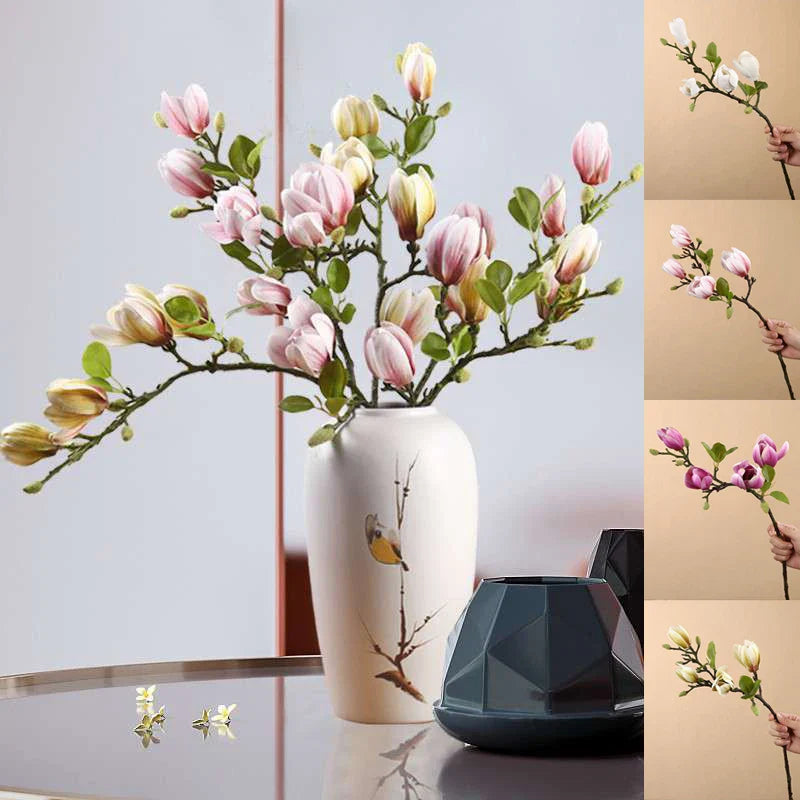 Lebensechte künstliche Magnolienzweige