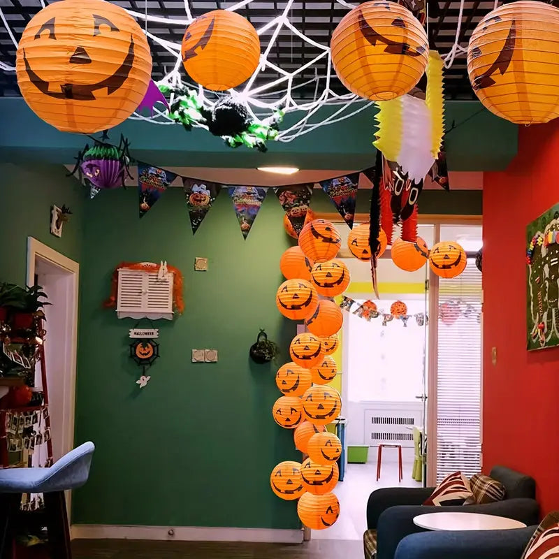 Frendorf | Kürbis Papierlaterne | Halloween Deko für Feste