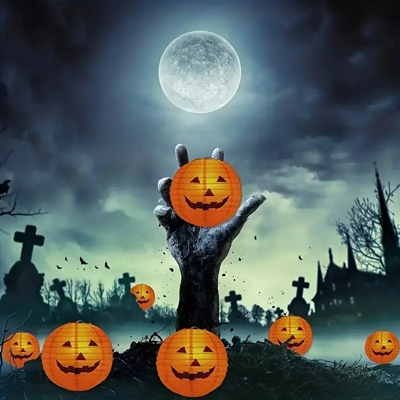 Frendorf | Kürbis Papierlaterne | Halloween Deko für Feste