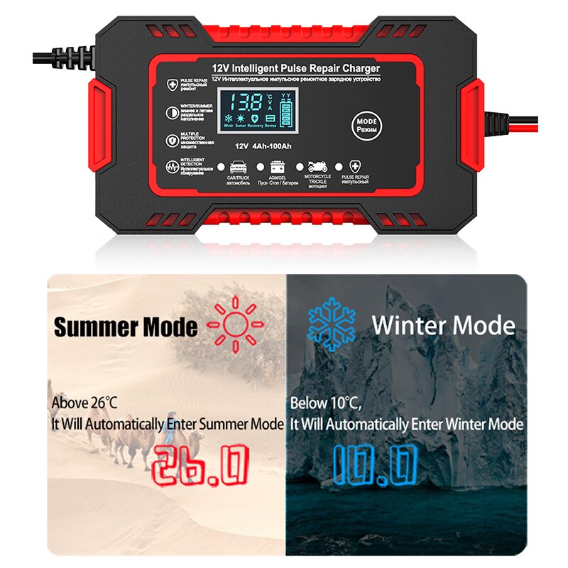 Frendorf | Auto-Batterieladegerät 12V 6A Pulsreparatur LCD-Display