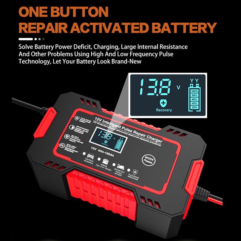Frendorf | Auto-Batterieladegerät 12V 6A Pulsreparatur LCD-Display