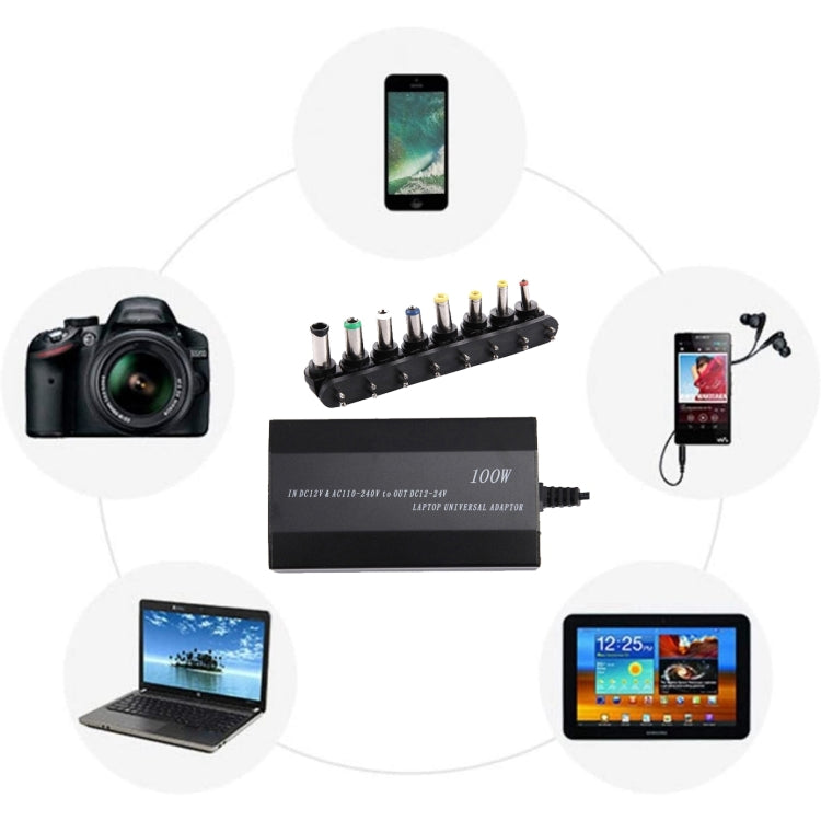 Frendorf | Laptop Notebook Power 100W Universal Charger mit Autoladegerät & AC-Netzadapter & 8 Netzadapter & 1 USB-Port für Samsung, Sony, Asus, Acer, IBM, HP, DELL, EU-Stecker