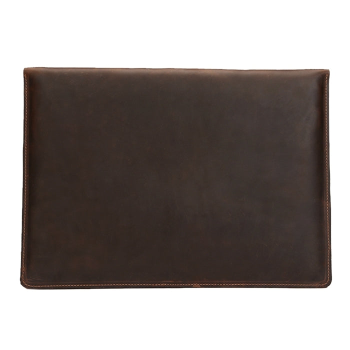 Frendorf | Universelle Echtes Leder Business Laptop Tablet Tasche, Für 12 Zoll und darunter Macbook, Samsung, Lenovo, Sony, DELL Alienware, CHUWI, ASUS, HP (Kaffee)