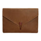 Frendorf | Universelle Genuine Leder Business Laptop Tablet Tasche, Für 13,3 Zoll und kleiner Macbook, Samsung, Lenovo, Sony, DELL Alienware, CHUWI, ASUS, HP (Gelb)