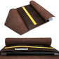 Frendorf | Universelle Genuine Leder Business Laptop Tablet Tasche, Für 13,3 Zoll und kleiner Macbook, Samsung, Lenovo, Sony, DELL Alienware, CHUWI, ASUS, HP (Gelb)