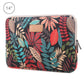 Frendorf | Lisen 35,6 cm Sleeve Case Bunte Blätter Reißverschluss Aktentasche Tragetasche für Macbook, Samsung, Lenovo, Sony, DELL Alienware, CHUWI, ASUS, HP, 35,6 cm und kleinere Laptops (Schwarz)