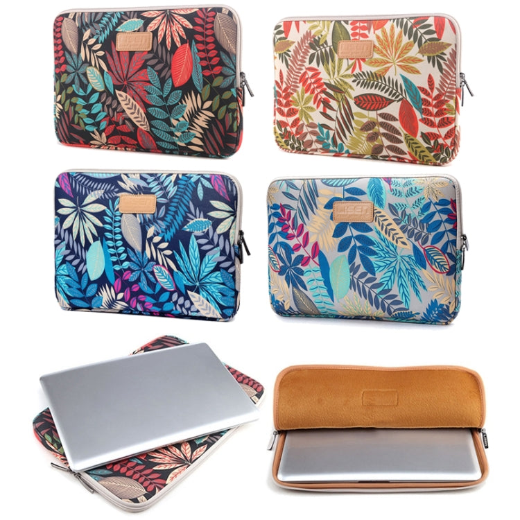 Frendorf | Lisen 14 Zoll Sleeve Case Farbige Blätter Reißverschluss Aktentasche Tragetasche für Macbook, Samsung, Lenovo, Sony, DELL Alienware, CHUWI, ASUS, HP, 14 Zoll und kleinere Laptops (Grau)