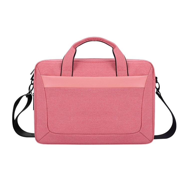 Frendorf | DJ06 Oxford-Stoff Wasserdicht Tragbar Abriebfest Erweiterbare Laptop-Tasche für 14,1 Zoll Laptops, mit abnehmbaren Schultergurt (Rosa)