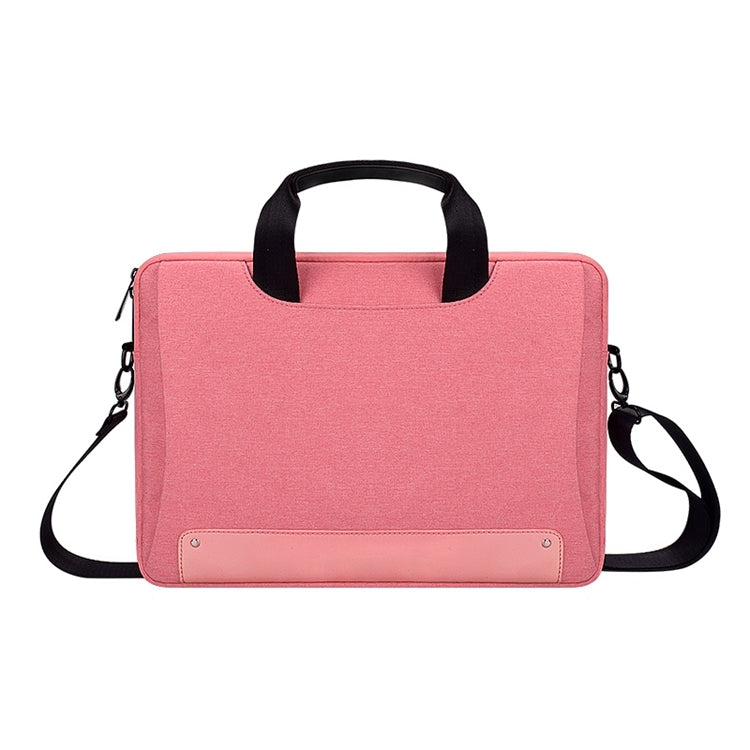 Frendorf | DJ08 Oxford-Stoff Wasserdicht Abriebfeste Laptop-Tasche für 13,3 Zoll Laptops, mit verdecktem Griff & Gepäck-Anhänge-Rod & verstellbarem Schultergurt (Rosa)