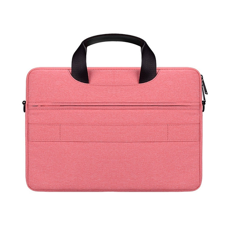 Frendorf | DJ08 Oxford-Stoff Wasserdicht Abriebfeste Laptop-Tasche für 13,3 Zoll Laptops, mit verdecktem Griff & Gepäck-Anhänge-Rod & verstellbarem Schultergurt (Rosa)